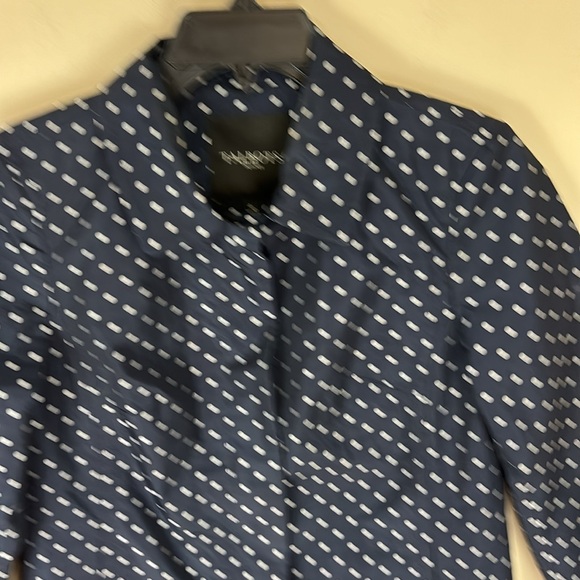 Talbots Navy Polkadot Rain Coat Jacket Size 4P Petite - Picture 2 of 16